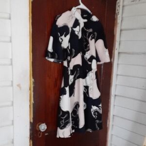 Kate Spade New York Wild Ones Stalllions Horse Print Crepe Dresa